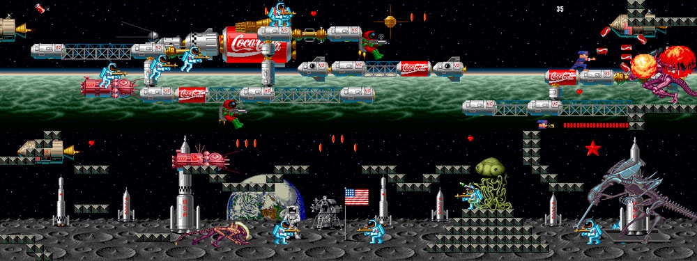 FENG Mengbo, video still from 'Long March Restart' 2008, (2’42”, color, sound, China)