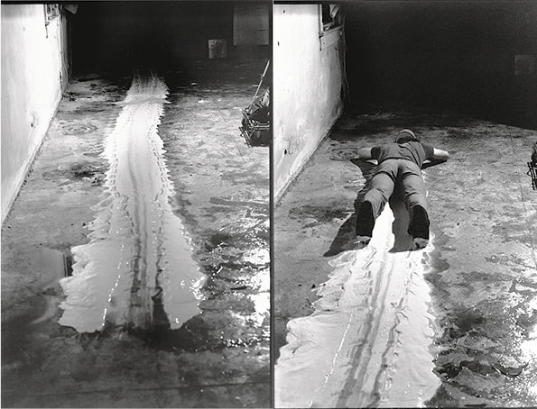 Paul McCarthy, 'Face Painting, White Line',1972. Courtesy the artist and Hauser & Wirth.