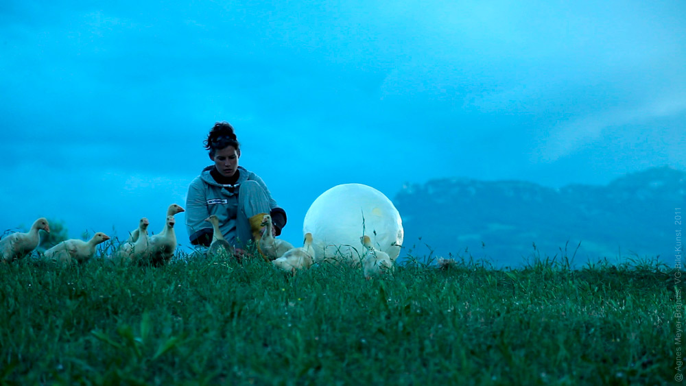 MOBILE MOON, Astronaut Training Method No. V,
Moon Goose Colony, videostill, 2011 © Agnes Meyer-Brandis, VG-Bild Kunst 2018